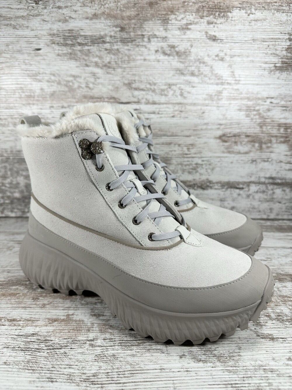 Women's Cole Haan 5.Zerogrand Flurry Hiker Gray Waterproof Winter Boots Sz 8.5B